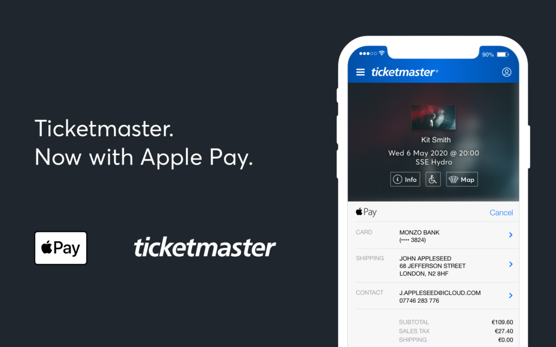 Apple Pay på Ticketmaster.dk