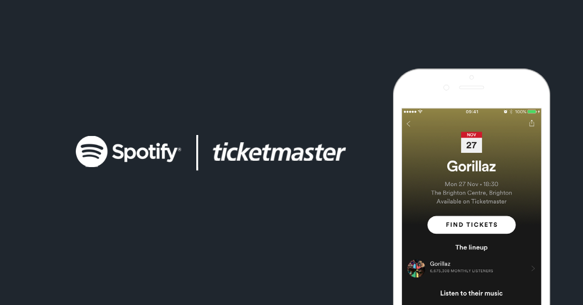 Vidste du, at Ticketmaster har et samarbejde med Spotify?
